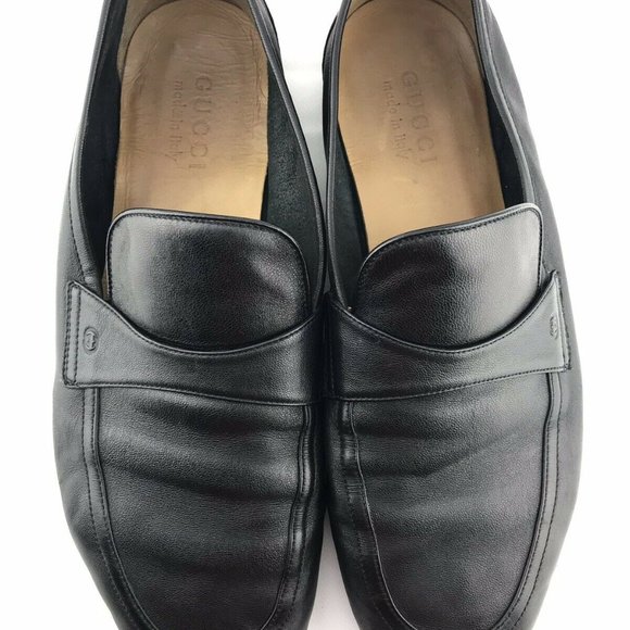 GUCCI Nappa Leather Loafers Men\'s 9 Black 39 SOFT main image 9